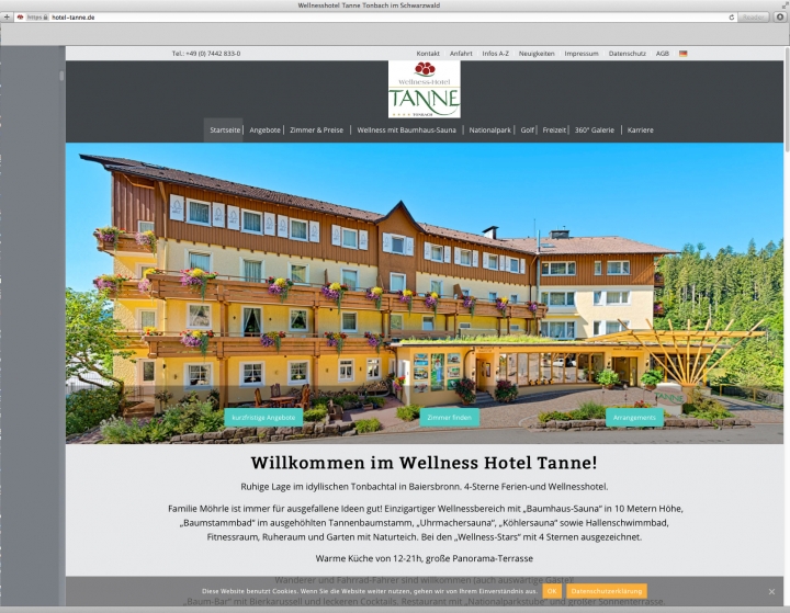 Wellness Hotel Tanne Tonbach - Ausflugstipp von Pfau Räucherspezialitäten